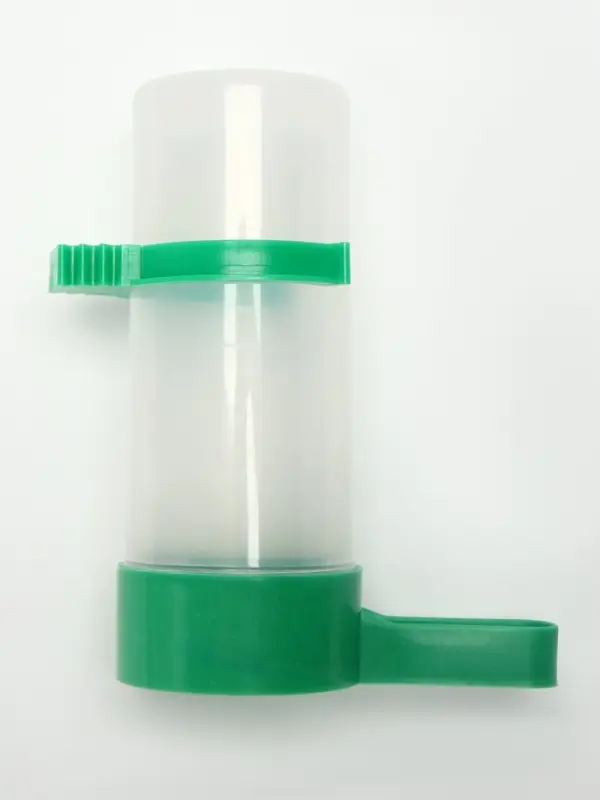 Поилка/кормушка для птиц 10.5&times;3.5 см, 90 мл, зелёная