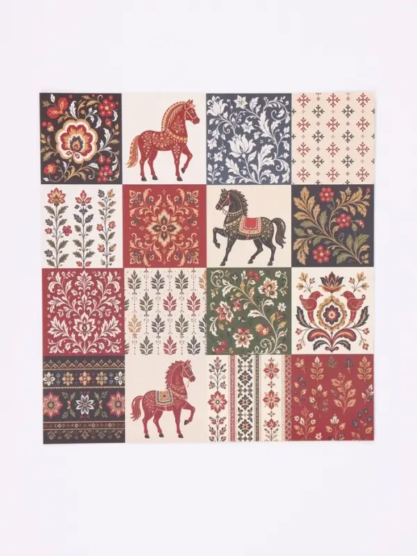 Бумага для скрапбукинга &laquo;Русские мотивы&raquo;, 180 г/м, 30.5&times;32 см