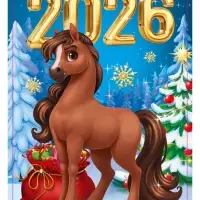Календарь на пружине без ригеля 2026 «Лошадь»