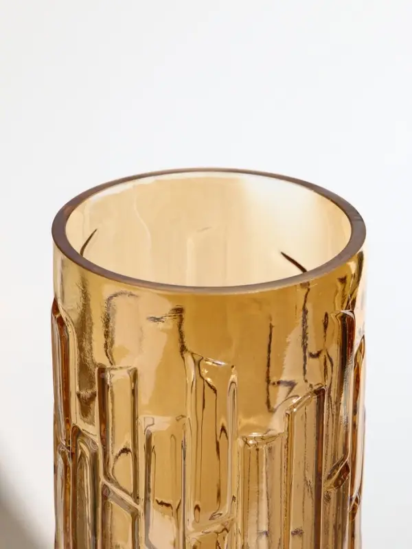 Ваза стекло настольная  Ваза стекло настольная "Мэнди" 29х12 см, коричневый