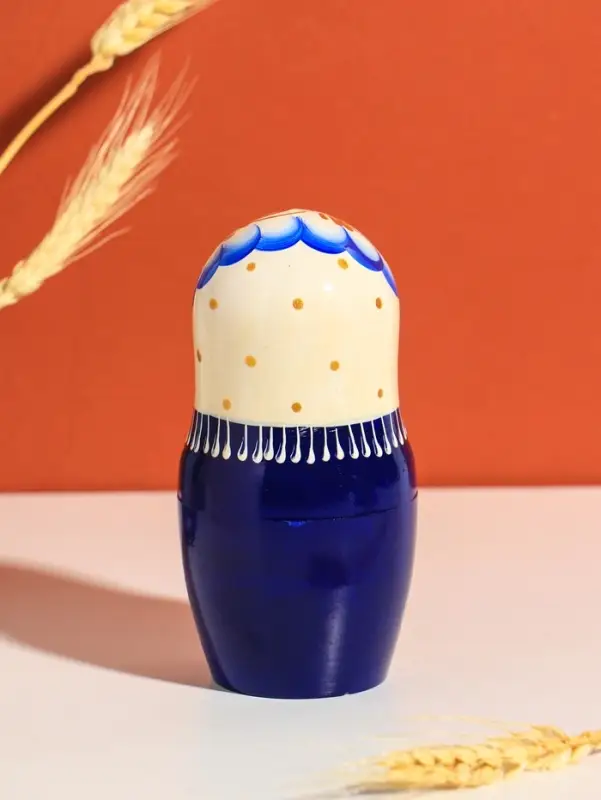 Матрешка дерево &laquo;Русская красота&raquo;, белый платок, 18 см, 5 кукольная, ручная роспись