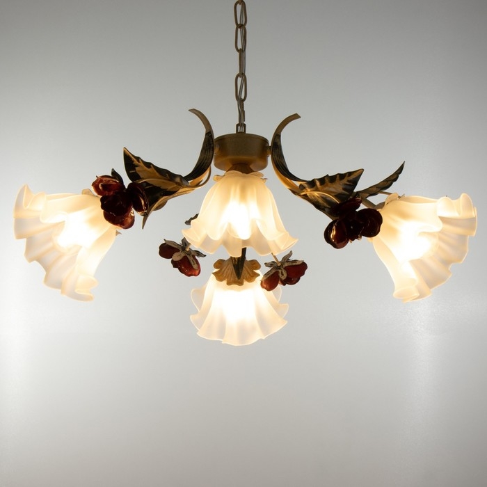 Люстра Люстра "Розетта" 4хЕ27 40Вт бежевый 65х65х28-88см BayerLux