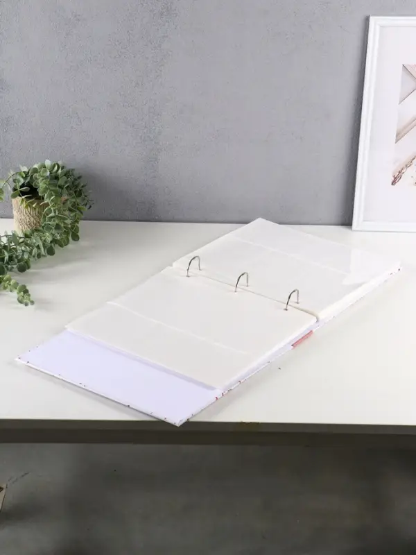 Фотоальбом "Обнимашки" 400ф 10X15см, ПП карм., пер-т 3-кольца, розовый