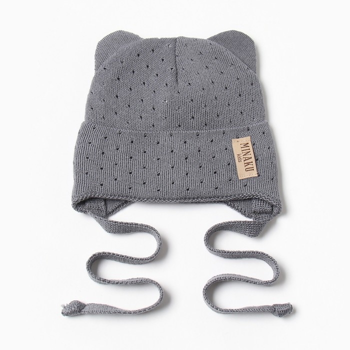 Шапка детская MINAKU, р-р 42-44, цвет серый Шапка детская MINAKU, р-р 42-44, цвет серый
