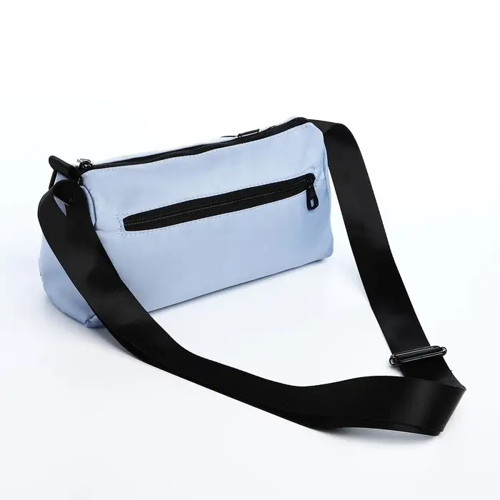 Сумка молодёжная на молнии, 29&times;11&times;15 см, голубая