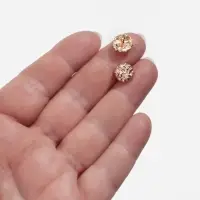 Пуговицы на ножке, металлические, d=11 мм, набор 5 шт., цвет золотой