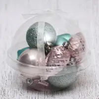 Ёлочные игрушки &laquo;Джоан&raquo;, новогодние, набор 10 шт., розово-зелёный