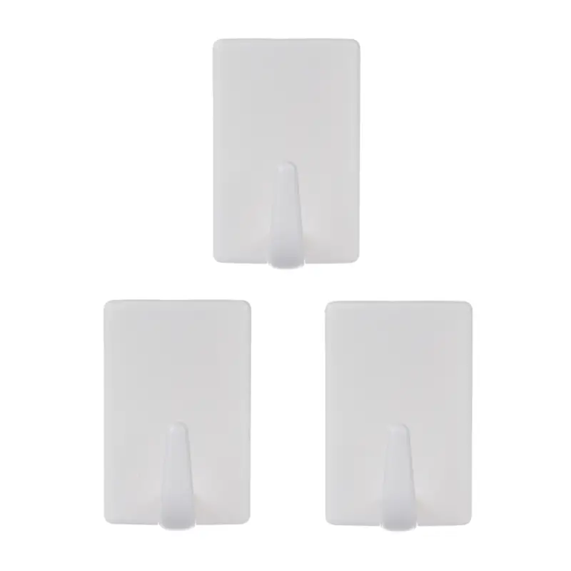 Крючки самоклеящиеся тм VETTA, пластик, цвет белый, 3шт