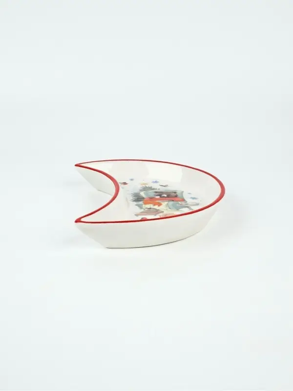 Тарелка плоская новогодняя «Уютного года», 10.5×20 см, ручная работа Тарелка плоская новогодняя «Уютного года», 10.5×20 см, ручная работа