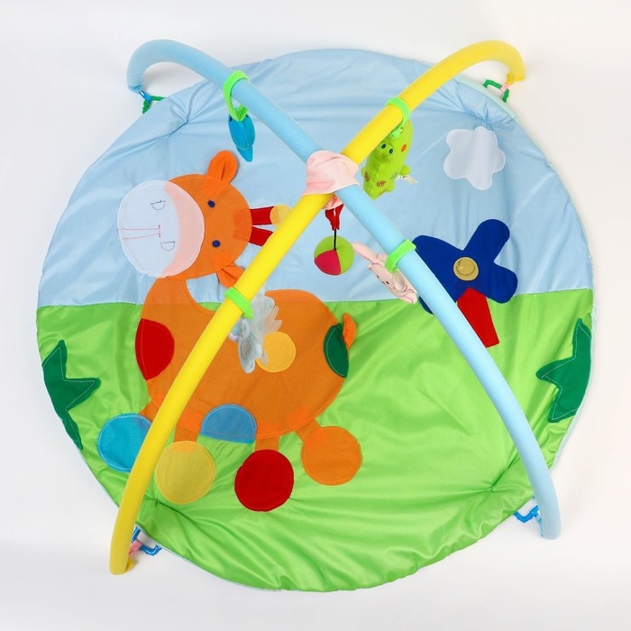 Развивающий коврик с дугами «Жирафик», 85х85 см, ВИДЫ МИКС, Крошка Я Развивающий коврик с дугами «Жирафик», 85х85 см, ВИДЫ МИКС, Крошка Я