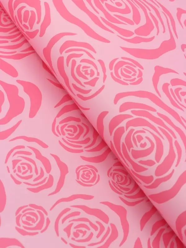 Пленка для цветов, "Цветы", розовая, 57х57 см