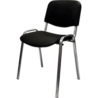 Стул КО_EChair Rio(ИЗО) РС01.00.10 к/з чер гладкая 201, каркас под хром