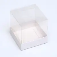 Коробка для пирожных, белый, 10&times;10&times;10 см