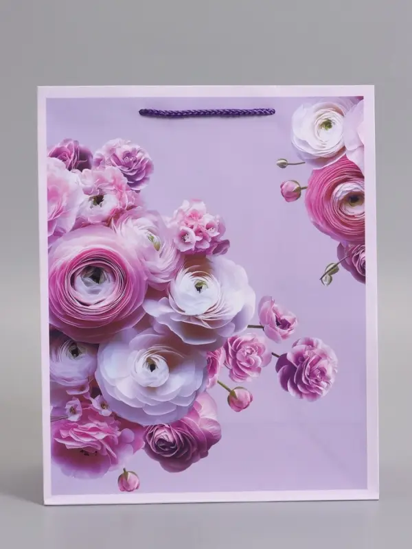 Пакет подарочный ламинированный "Самой красивой" 26 х 12 х 32 см