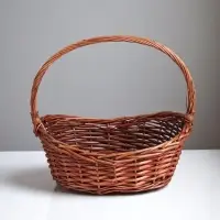 Набор корзин плетёных, овальные 4 шт., 51×40 см, Н 14/20 см, Н с ручкой 47 см, 43×33×13H/17Hх42H38×28×10H/15Hх
