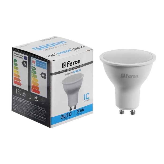 Лампа светодиодная FERON, 80LED (7W) 230V GU10 6400K MR16, LB-26 Лампа светодиодная FERON, 80LED (7W) 230V GU10 6400K MR16, LB-26