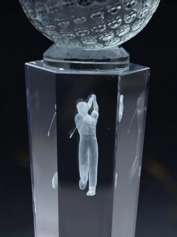 Наградная фигура стела &laquo;Гольф&raquo;, стекло, 25&times;6.5&times;6.5 см
