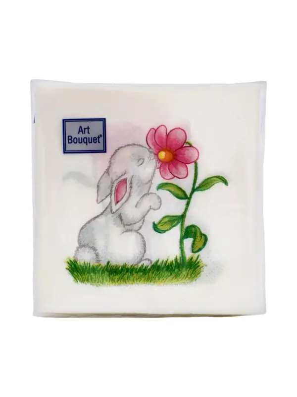 Салфетки пасхальные бумажные &laquo;Милый зайчик&raquo;, 2 слоя, 20х20 см, 30 шт