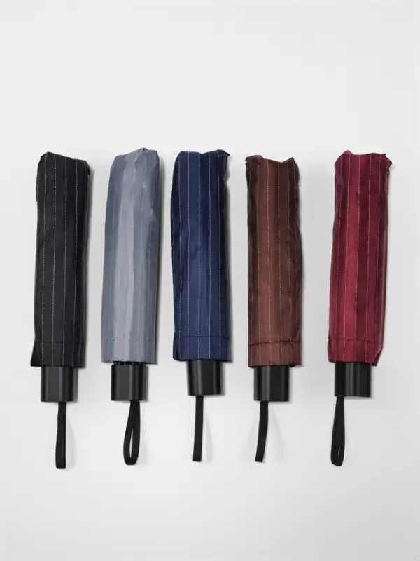 Зонт механический &laquo;Полоска&raquo;, эпонж, 4 сложения, 10 спиц, R=53/61 см, d=106 см, МИКС