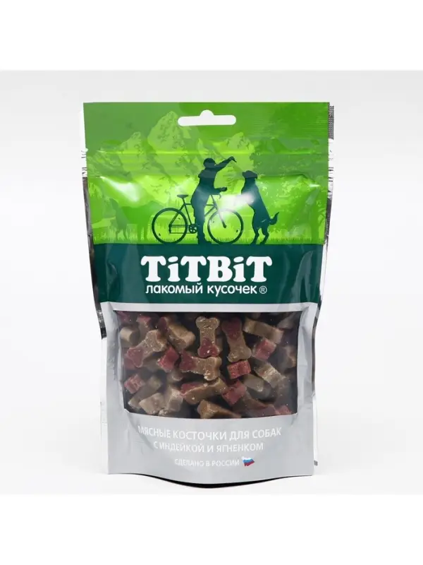 Мясные косточки TitBit для собак, с индейкой и ягненком, 145 г