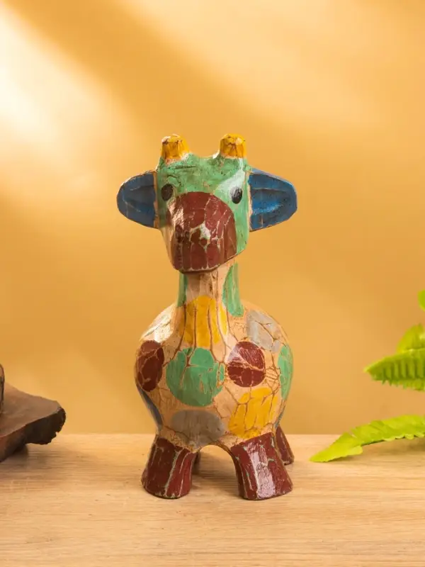 Сувенир "Жирафик" дерево 9х9х20 см, разноцветный