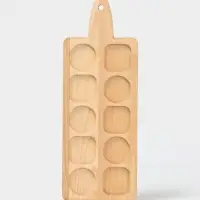 Доска - менажница деревянная для подачи шотов Adelica, на 5 рюмок, 30&times;13&times;1.8 см, берёза