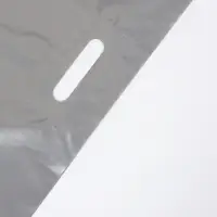 Пакет полиэтиленовый с вырубной ручкой, Серебряный 50-60 См, 70 мкм