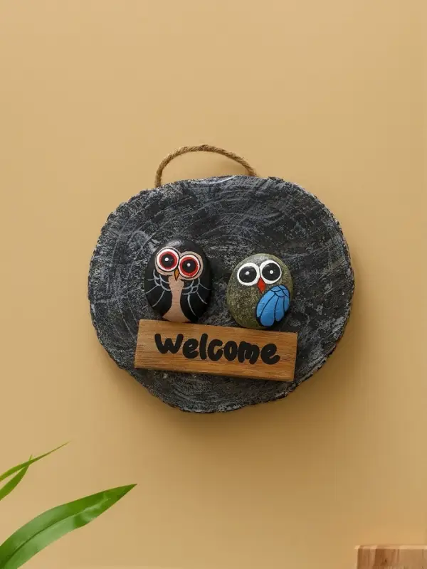 Панно WELCOME, 18×5×18 см, дерево, бежевое