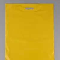 Пакет полиэтиленовый с вырубной ручкой, Желтый 50-60 См, 70 мкм