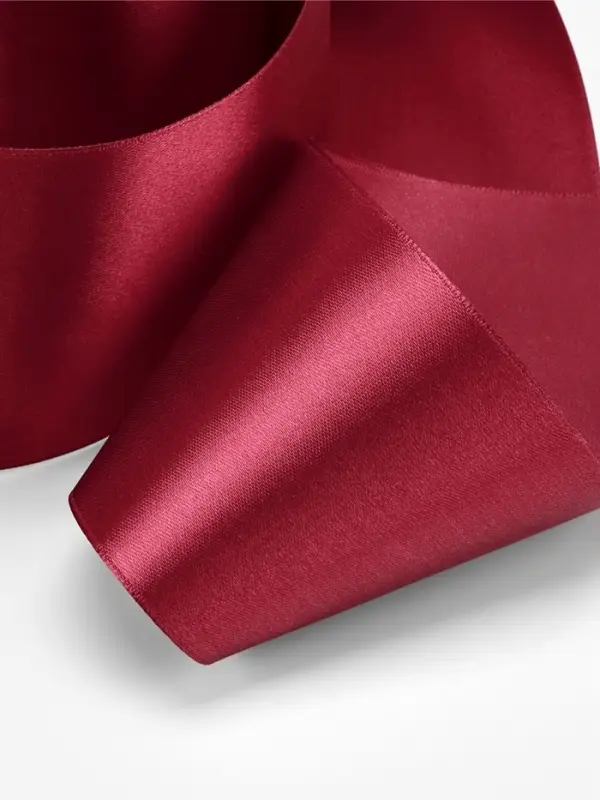 Лента атласная, 75 мм, 23&plusmn;1 м, бордовая №37