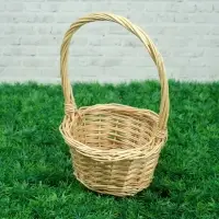 Корзина плетёная для хранения &laquo;Косичка&raquo;, 17&times;17&times;9 см, ручка h=16 см