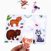 Игрушки - стикеры для купания в ванне &laquo;Зоопарк&raquo;, EVA, набор 12 шт.