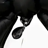 Воздушный шар фольгированный 39" "Бант" цвет черный