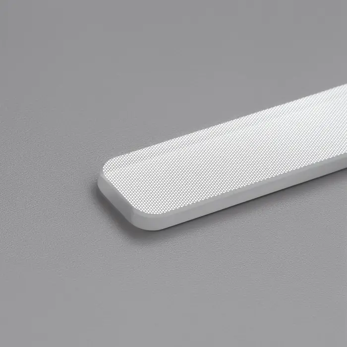 Пилка стеклянная для ногтей, лазерная, 9 см, в пластиковом футляре