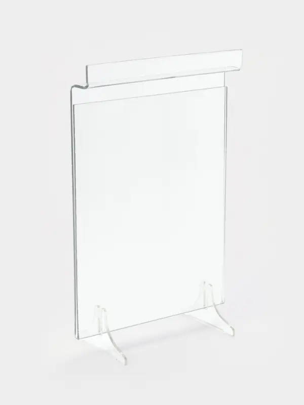 Ценникодержатель в эконом-панель, откидной, 10&times;13.5 см, прозрачный