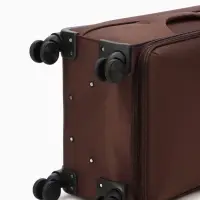 Чемодан на колёсах TEXTURA, с увеличением, кодовый замок, 42&times;26&times;68 см, 24", коричневый