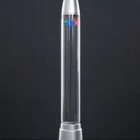 Лава - лампа RISALUX &laquo;Ракета-аквариум&raquo;, подсветка, RGB, от сети 220 В, серебристая, 10&times;10&times;70 см