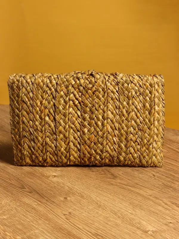 Сумка клатч плетёная из сиграсса 26х16х3 см, цв. бежевый Сумка клатч плетёная из сиграсса 26х16х3 см, цв. бежевый