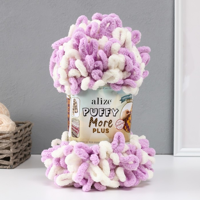 Пряжа  Пряжа "Puffy More Plus" 100 % микрополиэстер 11м/250г  (8003)
