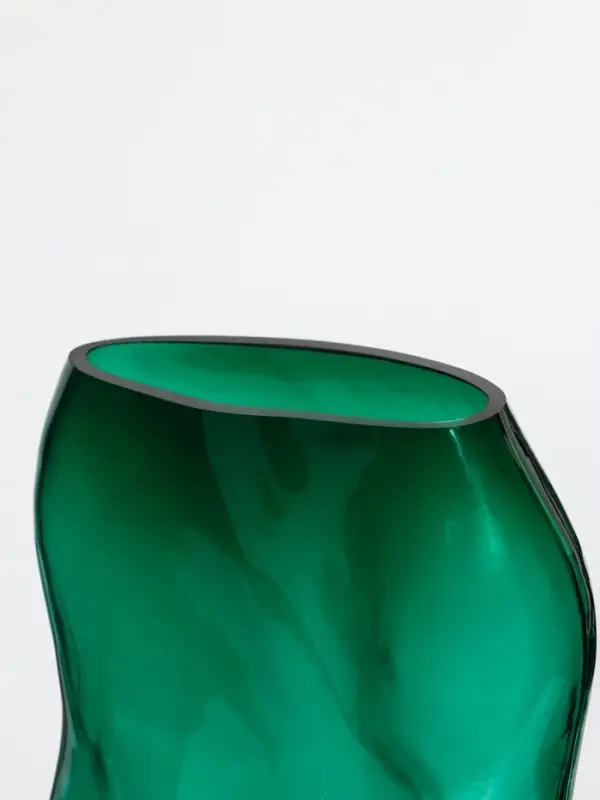 Ваза стекло настольная  Ваза стекло настольная "Шерил" 27х16 см, зелёный