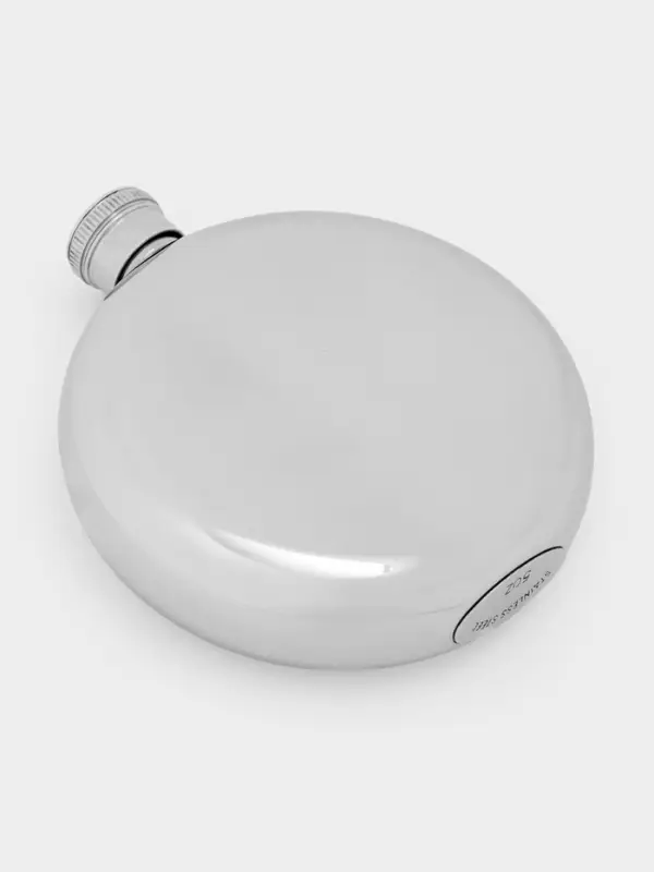 Фляжка для алкоголя Мастер К,150 мл, армейская, нержавеющая сталь, круглая, серебристая