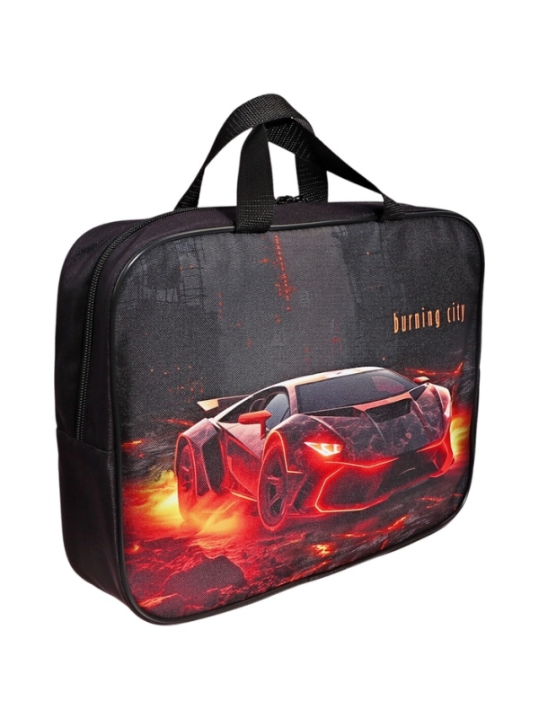 Папка с ручками текстильная А4, 350×270×80 мм, Stavia «Машина лава»