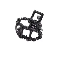 Крабик для волос &laquo;Мелани&raquo;, овал, 2.5 см, чёрный