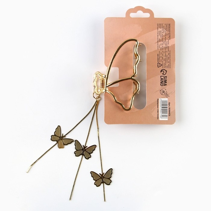 Краб для волос с цепочкой «Нежная как цветок», 12 х 6 х 3 см Краб для волос с цепочкой «Нежная как цветок», 12 х 6 х 3 см