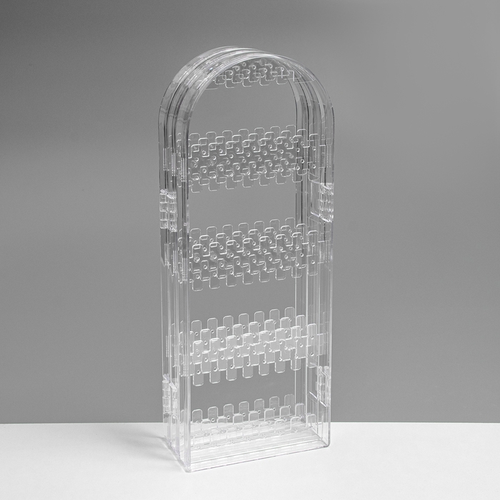 Подставка-книжка под серьги, 3 секции, 8 рядов, 32,5×2×28 см, цвет прозрачный Подставка-книжка под серьги, 3 секции, 8 рядов, 32,5×2×28 см, цвет прозрачный