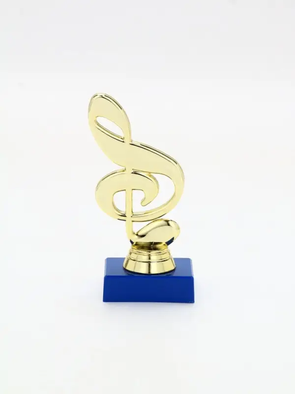 Кубок &laquo;Скрипичный ключ&raquo;, наградная фигура, подставка пластик синяя, 14.5&times;6.5&times;6 см
