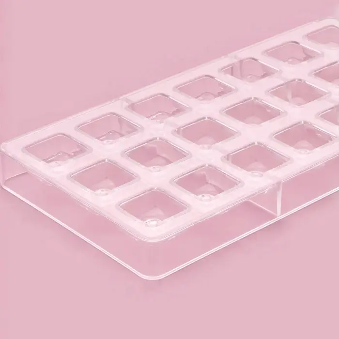 Форма для конфет и шоколада KONFINETTA &laquo;Восход&raquo;, 27.5&times;17.5&times;2.5 см, 21 ячейка 2.5&times;2.5&times;1 см, пластик, прозрачная