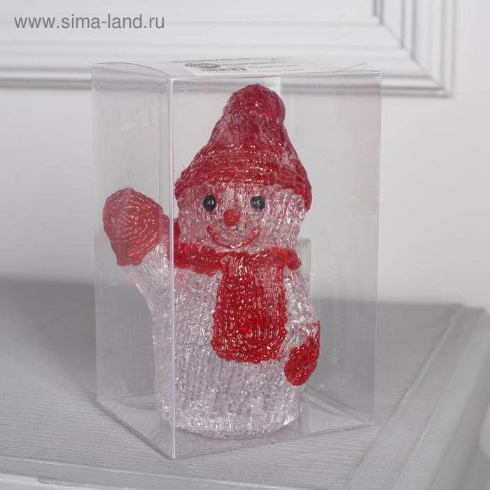 Светодиодная фигура «Приветливый снеговичок» 7 × 15 × 7 см, акрил, 8 LED, батарейки ААх2 (не в комплекте), свечение белое Светодиодная фигура «Приветливый снеговичок» 7 × 15 × 7 см, акрил, 8 LED, батарейки ААх2 (не в комплекте), свечение белое