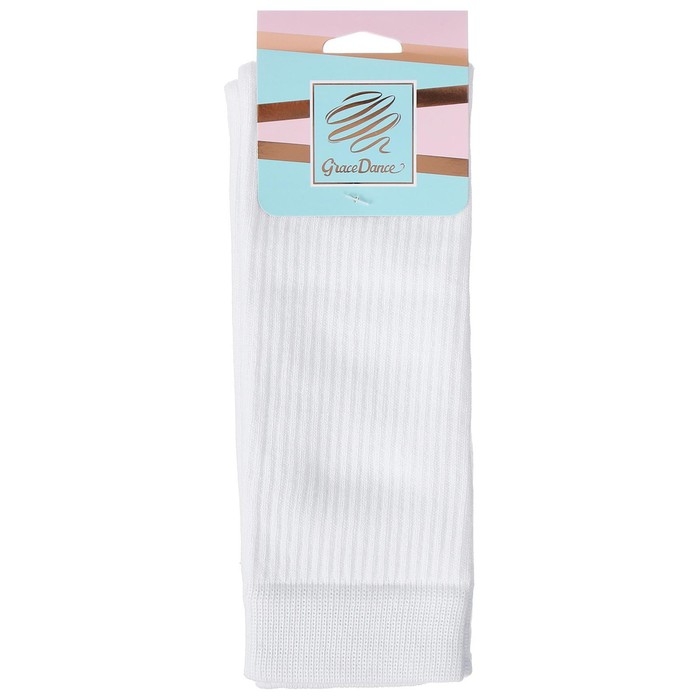 Гетры для гимнастики и танцев Grace Dance №3, длина 50 см, цвет белый Гетры для гимнастики и танцев Grace Dance №3, длина 50 см, цвет белый