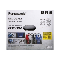 Пылесос PANASONIC MC-CG713, мешок, 2000 Вт, белый